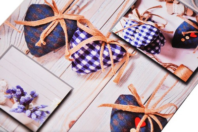 Album na 304 zdjęcia do wsuwania w rozmiarze 10x15 cm - 10x15/304 VINTAGE - brązowy - serca - klejony