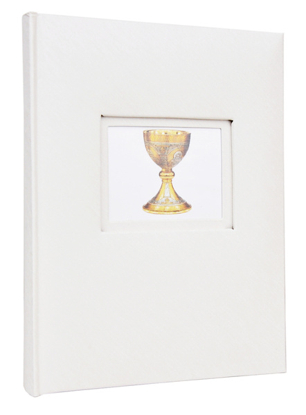 Album na zdjęcia na 50 zdjęć w rozmiarze 15x21 cm LOVE WHITE KOMUNIA - biały - KOMUNIJNY