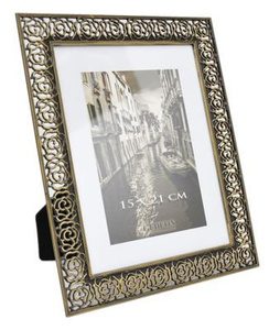 Mosiężna ramka na zdjęcia w formacie 13x18 cm - kolor stare złoto  - RM0757G