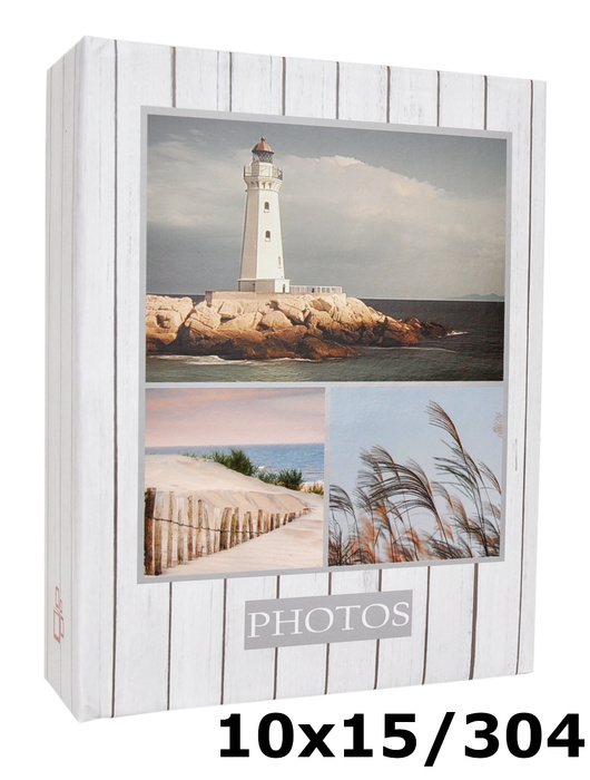 Album na zdjęcia w rozmiarze 10x15 - 304 zdjęcia do wsuwania - 10x15/304 BEACH - biały -  widoczki