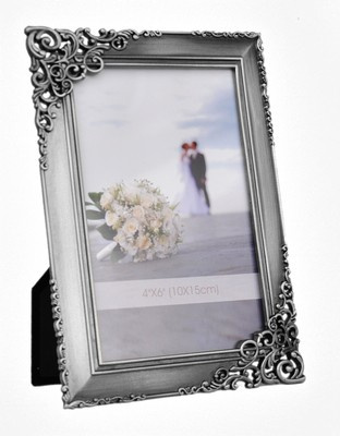 Mosiężna ramka na zdjęcia w formacie 13x18 cm - kolor stare srebro - PF0146