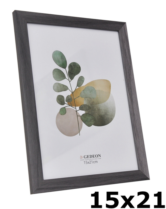 Ramka drewnopodobna - naturalna - format 15x21 cm- kolor grafitowy - D1915