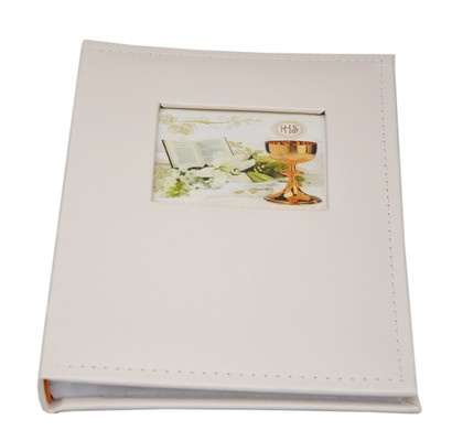 Album na zdjęcia w rozmiarze 15x21 cm - 50 zdjęć do wsuwania - WHITE - Ecru - komunia