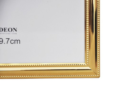Ramka aluminiowa na zdjęcia w rozmiarze A4 21x29,7 cm - złota/chromowana - SSF21 - szklana szybka