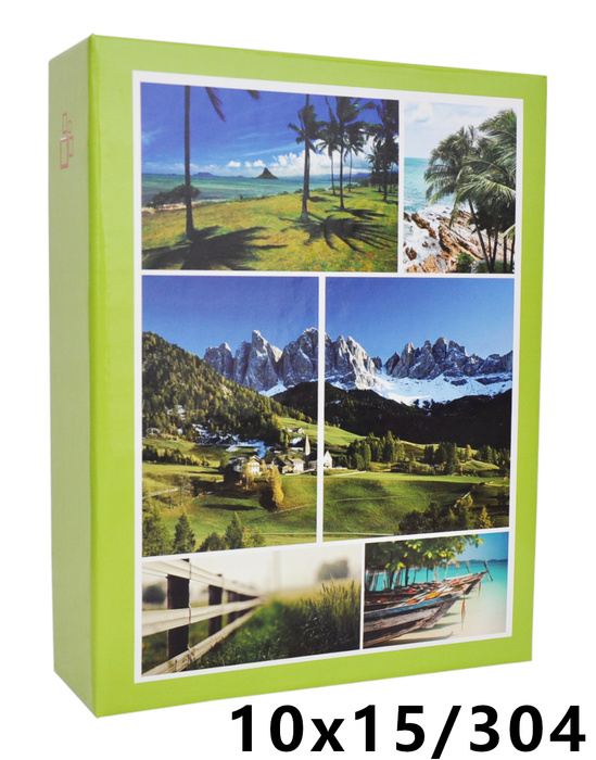 Album na zdjęcia w rozmiarze 10x15 - 304 zdjęcia do wsuwania - 10x15/304 LAKE - zielony - widoczki