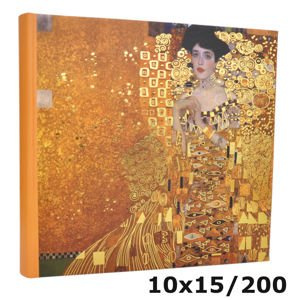 Album na 200 zdjęć w rozmiarze 10x15 cm - pomarańczowy - Adele - obraz - Gustaw Klimt