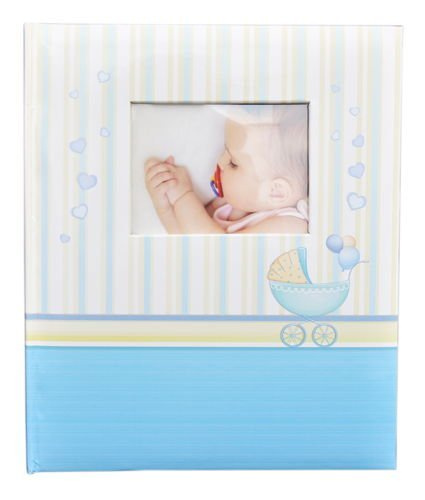 Album na zdjęcia do wklejania tradycyjny DBCS5 - BABY CHART - Niebieski - Niebieskie (turkusowe) Karty