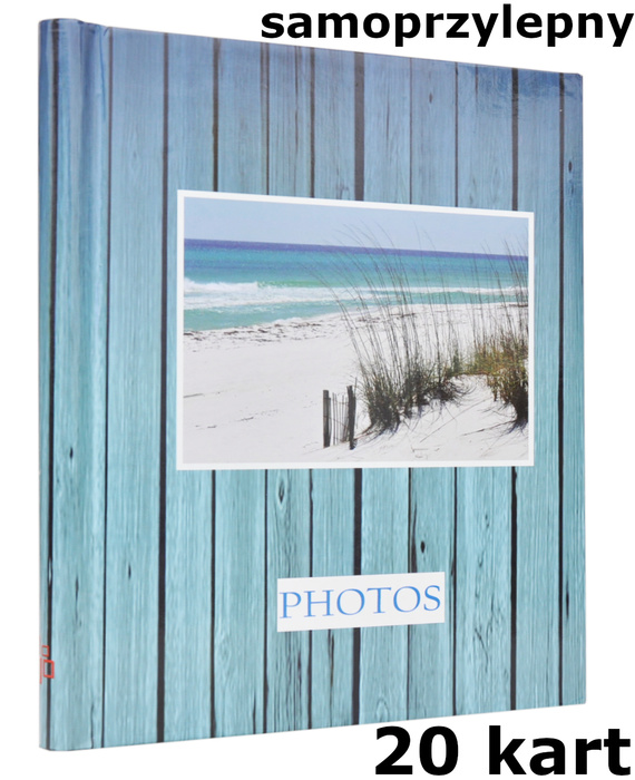 Album na zdjęcia samoprzylepny 20 kart 40 stron - BEACH - zdjęcia pod folię - turkusowy - widoczki