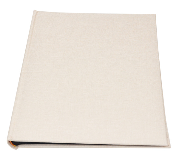 Album na zdjęcia do wklejania - tradycyjny DBCS20 LINEN SAND - Piaskowy - Czarne karty - 40 kart 20 stron - materiałowa okładka