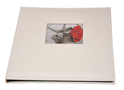 Album na zdjęcia do wklejania 10 kart 20 stron tradycyjny DBCSS10 WHITE - kremowy -  CZARNE KARTY