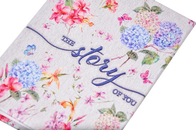 Album na zdjęcia do wsuwania zdjęcia w formacie 10x15 cm - Album na 36 zdjęć - FLOWER STORY - Fioletowo-kremowy