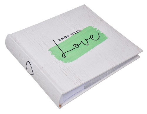 Album na 200 zdjęć do wsuwania w rozmiarze 10x15 cm - 10x15/200 Art 129- Biały - ekoskóra -