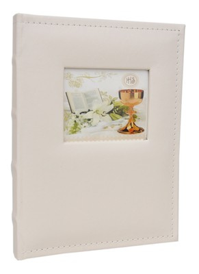 Album na zdjęcia w rozmiarze 15x21 cm - 50 zdjęć do wsuwania - WHITE - Ecru - komunia