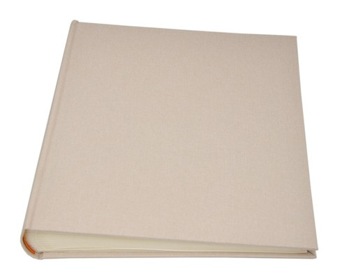 Album na zdjęcia do wklejania tradycyjny DBCL50 - LINEN SAND - Piaskowy - 50 kart 100 stron - Kremowe karty