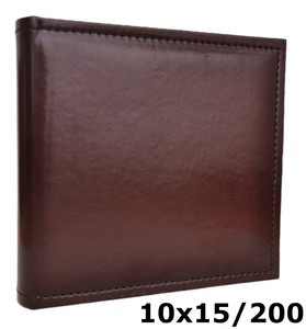 Album DECOR 214 na 200 zdjęć w formacie 10x15 cm - Ciemno Brązowy - ekoskóra - gładki ze szwami