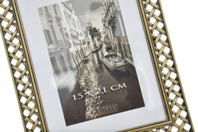 Mosiężna ramka na zdjęcia w formacie 10x15 cm - kolor stare złoto  - RM0946G