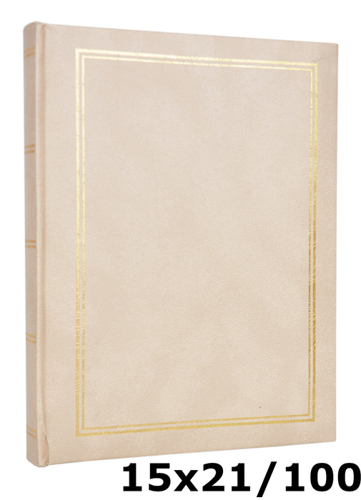 Album na 100 zdjęć do wsuwania w formacie 15x21 cm - 15x21/100 CLASSIC IVORY - kremowy