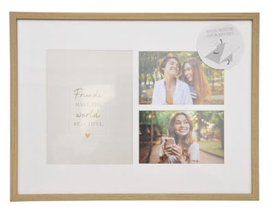 Ramka na zdjęcia w formacie 30x40cm lub galeria na 3 zdjęcia różnych rozmiarach (1- 15x21 cm oraz 2- 10x15 cm) - nature