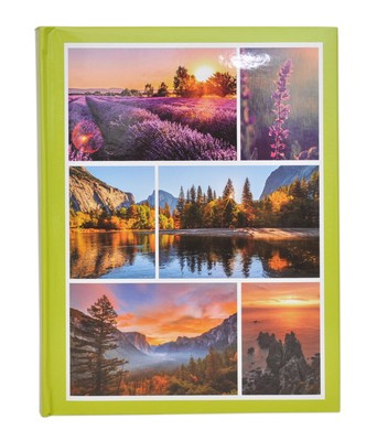 Album na zdjęcia w rozmiarze 10x15 cm - 200 zdjęć do wsuwania - VIAGGIO - Zielony - widoki