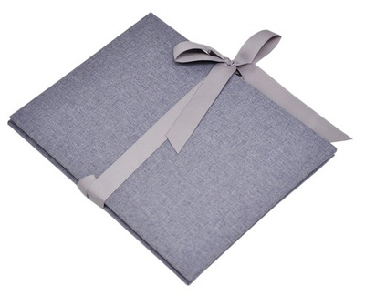 Album na zdjęcia harmonijka jamnik na 12 zdjęć w rozmiarze 13x18 cm -  LINEN GREY - Szary - materiał - płótno