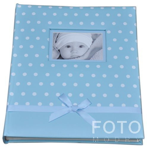 Album tradycyjny DBCS10 - DOTS - Niebieski - Kremowe Karty