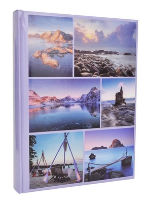 Album na zdjęcia w rozmiarze 10x15 cm - 300 zdjęć do wsuwania - MAR - widoki - fioletowy