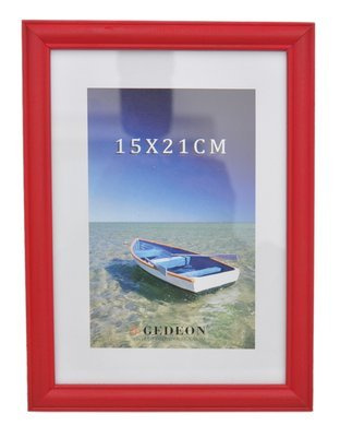 Ramka 10x15 cm Drewniana - kolor czerwony - AR10