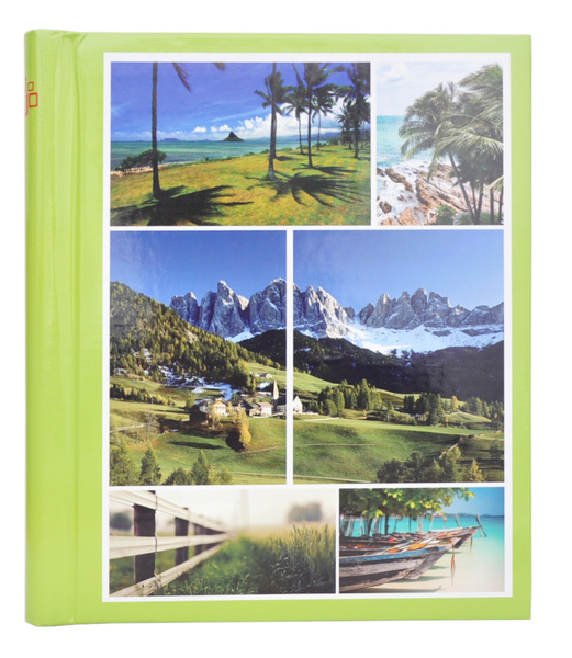 Album na zdjęcia samoprzylepny 20 kart 40 stron - LAKE - zdjęcia pod folię - zielony - widoczki
