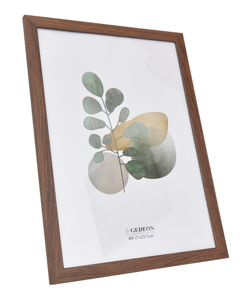 Ramka drewnopodobna - naturalna - format A4 21x29,7 cm - kolor naturalny brązowy - D1421