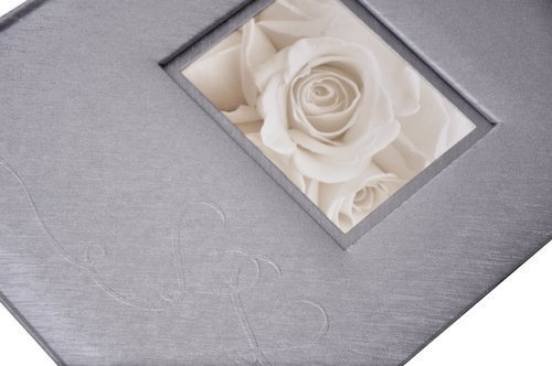 Album tradycyjny DBCS20 JUSTLOVE - 20 kart - Srebrny - Czarne karty - zdjęcia do wklejania