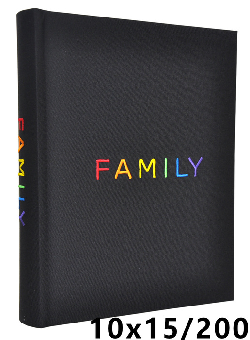 Album na zdjęcia w rozmiarze 10x15 cm - 200 zdjęć do wsuwania -ART17 - szary - płótno