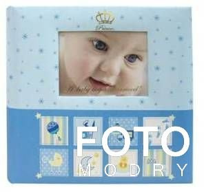 Album tradycyjny. BBT30L BABY3 - Niebieski - Biale Karty
