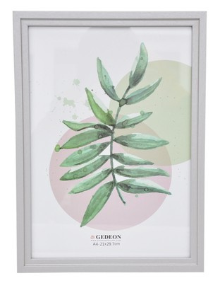 Ramka drewnopodobna - naturalna - format A4 21x29,7 cm- kolor szary - E321