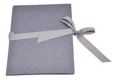 Album na zdjęcia harmonijka jamnik na 12 zdjęć w rozmiarze 13x18 cm -  LINEN GREY - Szary - materiał - płótno