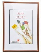 Ramka na zdjęcia w rozmiarze A4 dyplomowa 21x29,7 cm - brązowa