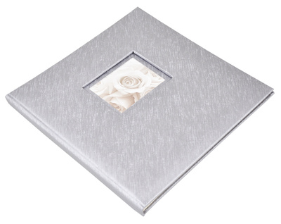 Album na zdjęcia do wklejania - tradycyjny DBCSS10 LOVE SLIVER - Srebrny - Kremowe karty - 10 kart 20 stron