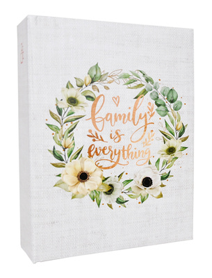 Album na zdjęcia 304 zdjęcia w rozmiarze 10x15 cm  LOVE FLOWER - 10x15/304 - klejony - kremowy - kwiecisty motyw