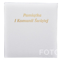 Album tradycyjny DBCSS10PK-1 Pamiątka Komunii Świętej - Biały - Białe Karty