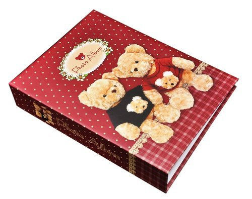 Album na 200 zdjęć do wsuwania - zdjęcia w rozmiarze 10x15 cm BEARS - Czerwony - miś - misie