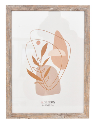 Ramka drewnopodobna - naturalna - format A4 21x29,7 cm- kolor postarzany naturalny - D2121
