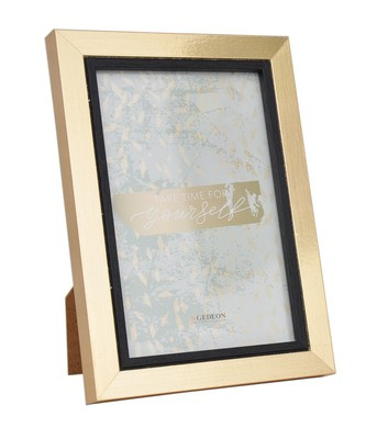 Ramka na zdjęcia w formacie 10x15 cm - kolor złoty - WL10 drewnopodobna - naturalna - okleinowana