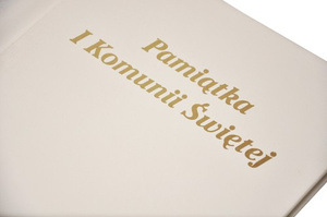 Album na zdjęcia pod folię magnetyczną 10 kart - 20 stron - Samoprzylepny DRS10 PK - Pamiątka I Komunii Świętej - kremowy - Komunia