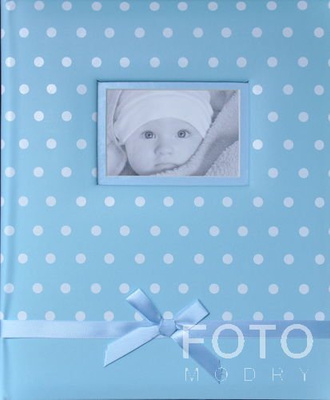 Album tradycyjny DBCS10 - DOTS - Niebieski - Kremowe Karty