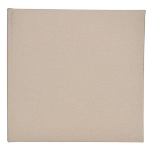 Album na zdjęcia do wklejania - tradycyjny DBCSS20 LINEN SAND - Piaskowy - CZARNE KARTY - 40 kart 20 stron - materiałowa okładka