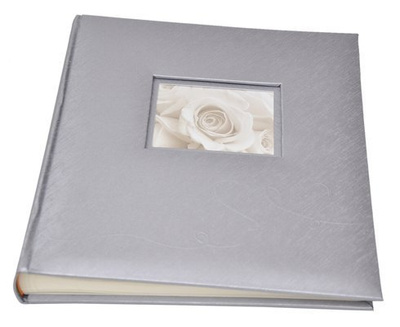 Album Tradycjny 30 kart JUST LOVE - Srebrny - kremowe karty - zdjęcia do wklejania