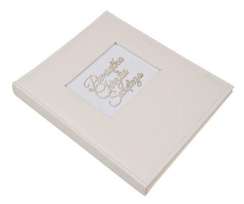 Album na zdjęcia do wklejania tradycyjny DBCS20 WHITE 20 kart- ecru - kremowe karty - Chrzest - Pamiątka Chrztu Świętego