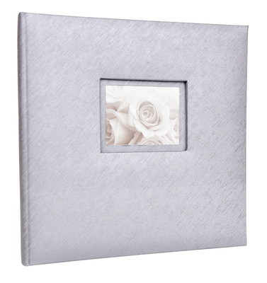 Album na zdjęcia do wklejania - tradycyjny DBCSS10 LOVE SLIVER - Srebrny - Kremowe karty - 10 kart 20 stron