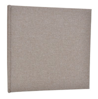 Album na zdjęcia do wklejania - tradycyjny DBCSS20 LINEN BEIGE - Beżowy - CZARNE KARTY - 40 kart 20 stron - materiałowa okładka