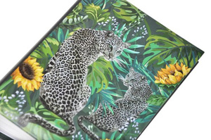 Album na 100 zdjęć do wsuwania w rozmiarze 10x15 cm - 10x15/100 ZOO - Zielony - lampart