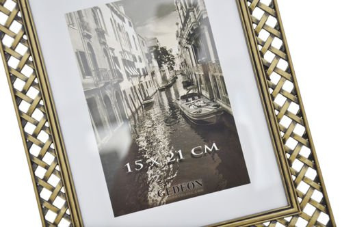 Mosiężna ramka na zdjęcia w formacie 10x15 cm - kolor stare złoto  - RM0946G